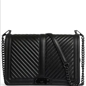 Rebecca Minkoff Black Chevron Large Bag
